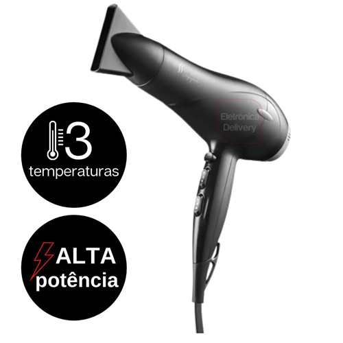 Secador de Cabelo Silencioso Secador Profissional Essenza 1900W em Promoção  na Americanas