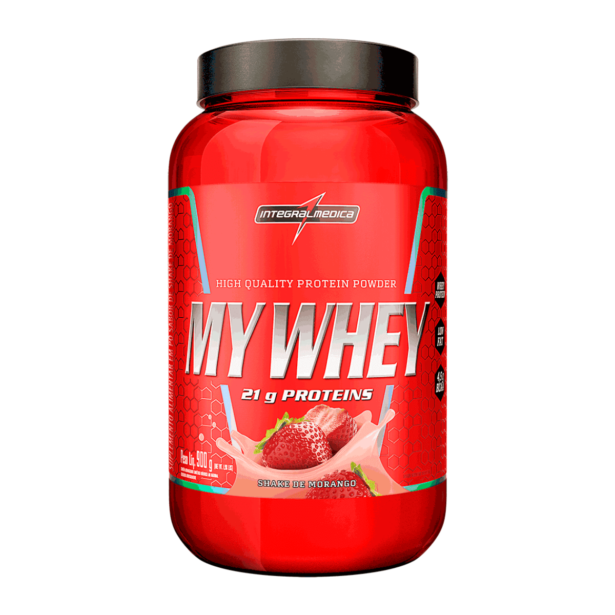 Whey My Whey Proteina Concentrada 900g Integralmedica Skake De Morango