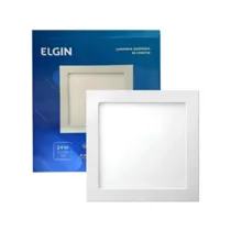 Plafon Painel Quadrado Embutir 24w Elgin Branco Frio 6500k 110V/220V Bivolt