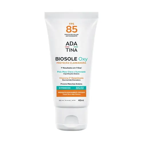 Protetor Solar Ada Tina Clareador Manchas Biosole Oxy FPS 85