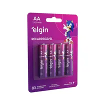 Pilha AA Elgin Recarregável 82175 cilíndrica kit de 4 unidades