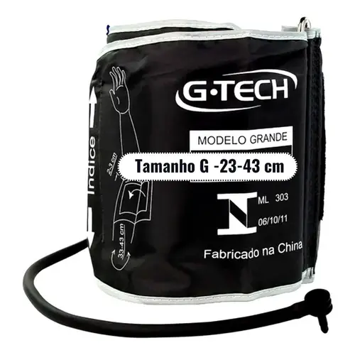 Braçadeira Aparelho Digital G-tech Adulto Obeso Cor Azul