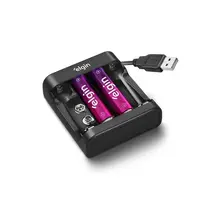 Carregador de Pilhas e Baterias USB com 2 Pilhas AA 1500mAh recarregáveis