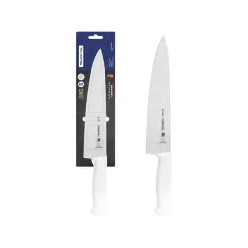 Faca Carne Chef Inox Cabo Branco 10'' Premium - Tramontina  24476/180