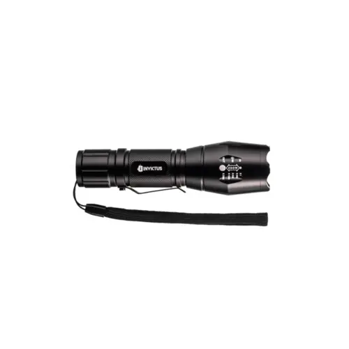 Lanterna Tática Storm T6 Zoom Com Carregador Pilha Invictus