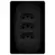 Tomada Tripla 4x2 2p+t 10a Preto Fosco Habitat Black Fame