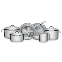Jogo Panelas Tramontina Solar Inox 6pç Indução Fundo Triplo