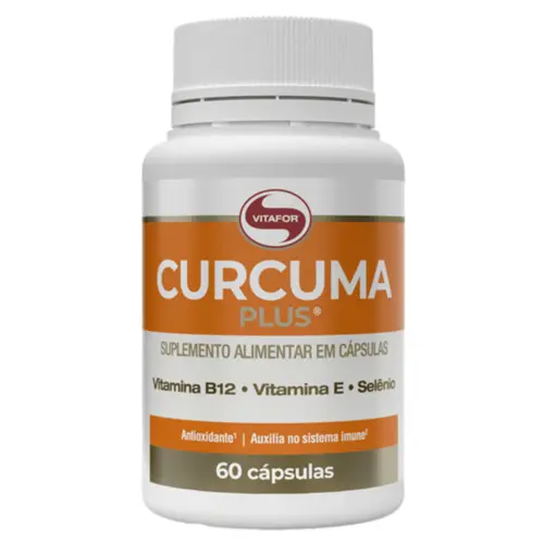 Cúrcuma Plus Suplemento Alimentar 60 Cápsulas Vitafor
