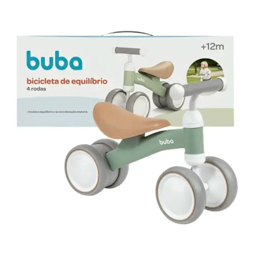 Bicicleta De Equilíbrio 4 Rodas Buba