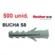 500 Buchas S8 Nylon Concreto Alvenaria - Fischer
