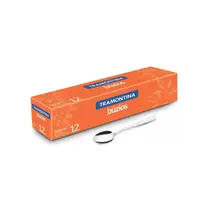 Kit 12 Colheres Para Sobremesa Aço Inox Tramontina Búzios Cor do cabo Prateada 23756/000