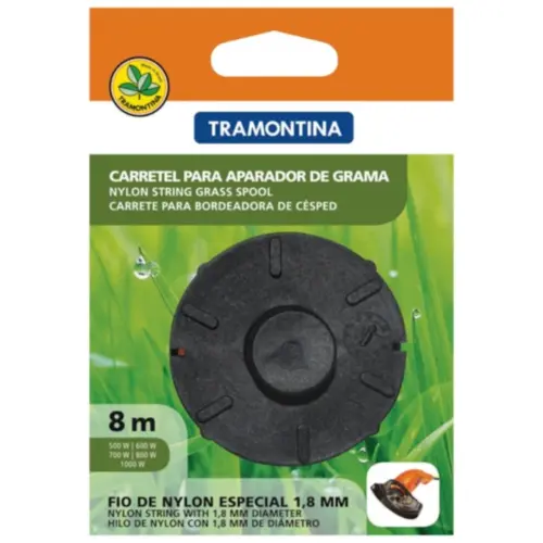Carretel Completo para Aparador De Grama Tramontina Cor Preto com 1 fio de Nylon