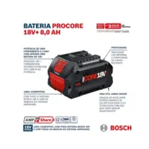 Bateria De Lítio 18v 8ah Procore Professional Bosch