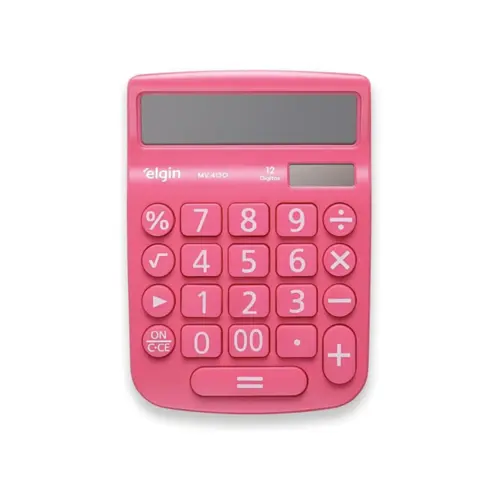 Calculadora De Mesa 12 Dígitos Bateria Solar Mv-4130 Elgin