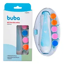 Aparador De Unha Lixa Eletrica Infantil Bebê Estojo Luz Buba