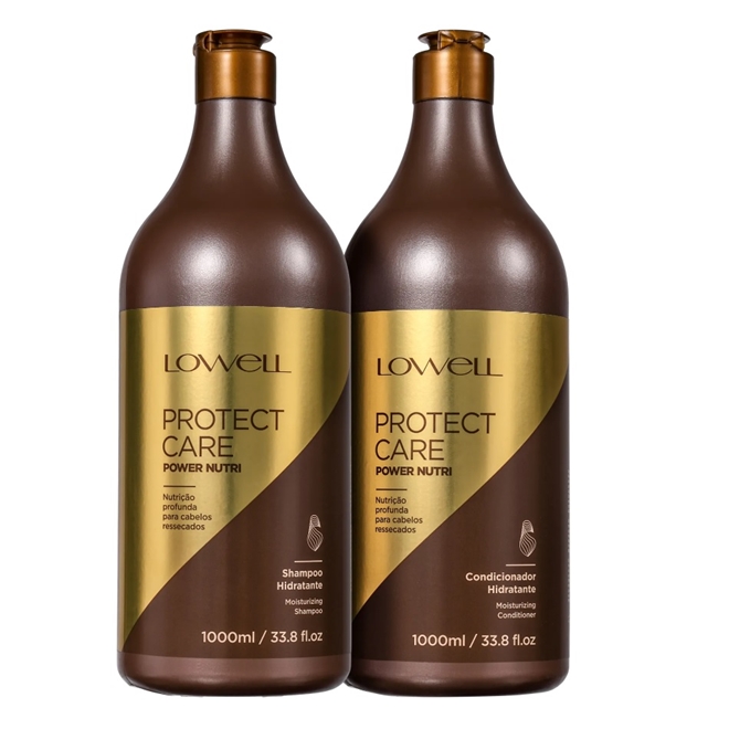 Kit Lowell Power Nutri Protect Care Shampoo 1 Litro + Condicionador 1 Litro