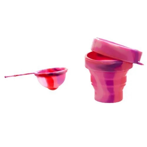 O Que é Disco Menstrual Kit Disco Menstrual Pink M 55ml + Copo Esterilizad Unicornio