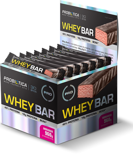 Whey Bar Probiótica (24 unidades)
